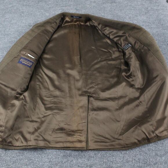 Polo University Club Ralph Lauren Blazer Men 40R Wool Windowpane Check Tweed - Picture 3 of 13